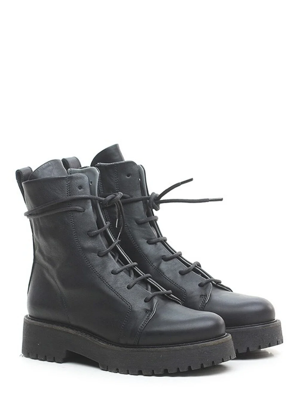 PATRIZIA BONFANTI Platform Combat Shearling Fur Boot 36